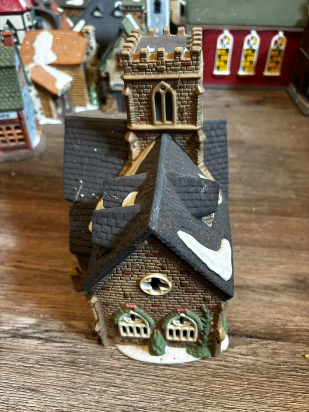 Department 56 Christmas village light up building Knottinghill Church